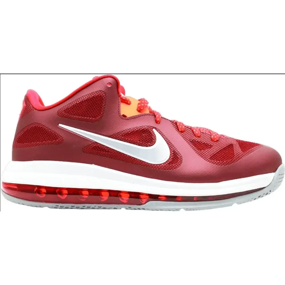 Nike LeBron 9 Low Cherry 510811-600 Men’s Size 11 Basketball Shoes Red Grey - Picture 2 of 7